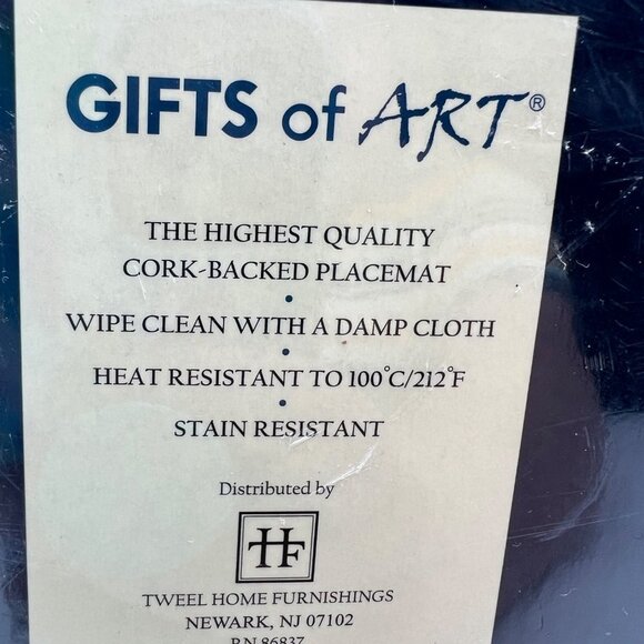 Christmas placemats hard cork backed sturdy holiday new in packageVintage - Picture 11 of 15